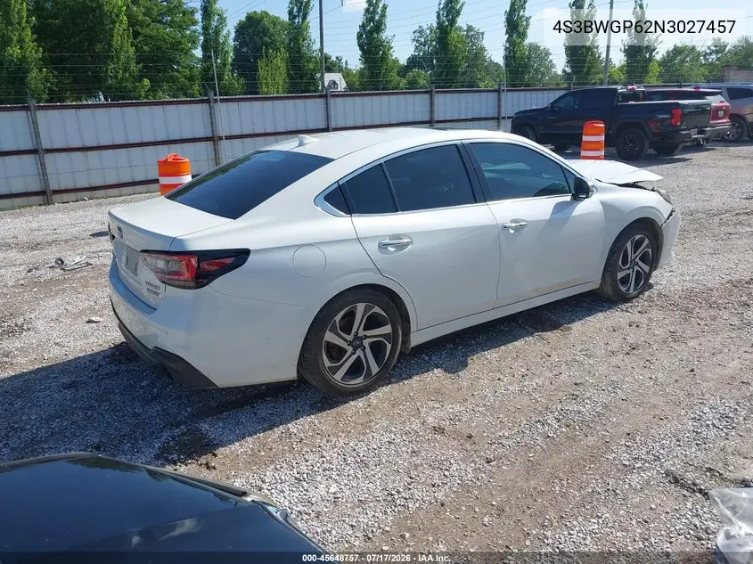 2022 Subaru Legacy Touring Xt VIN: 4S3BWGP62N3027457 Lot: 45648757