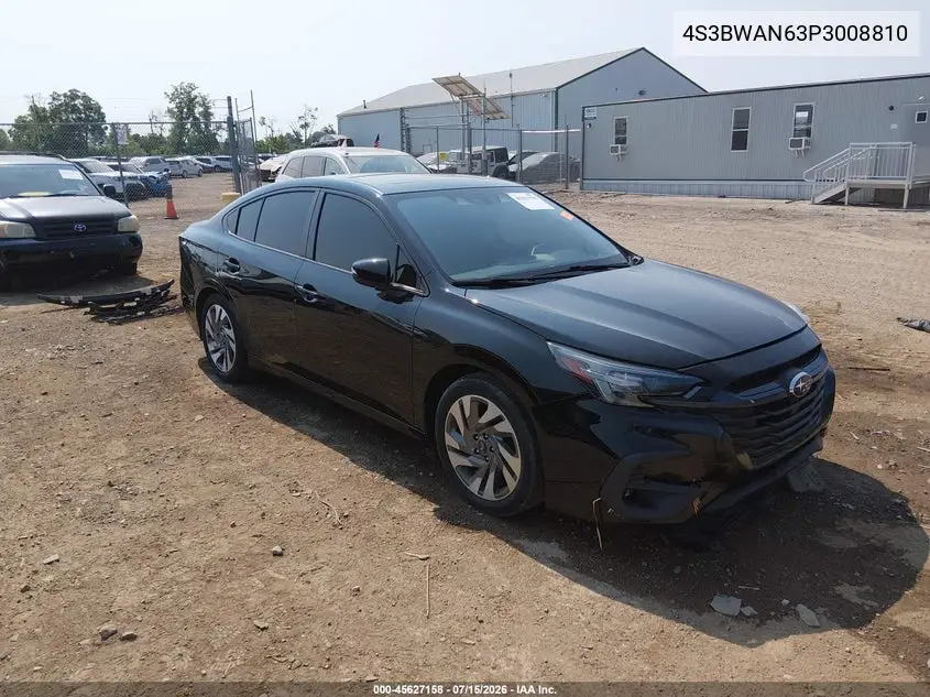 2023 Subaru Legacy Limited VIN: 4S3BWAN63P3008810 Lot: 45627158