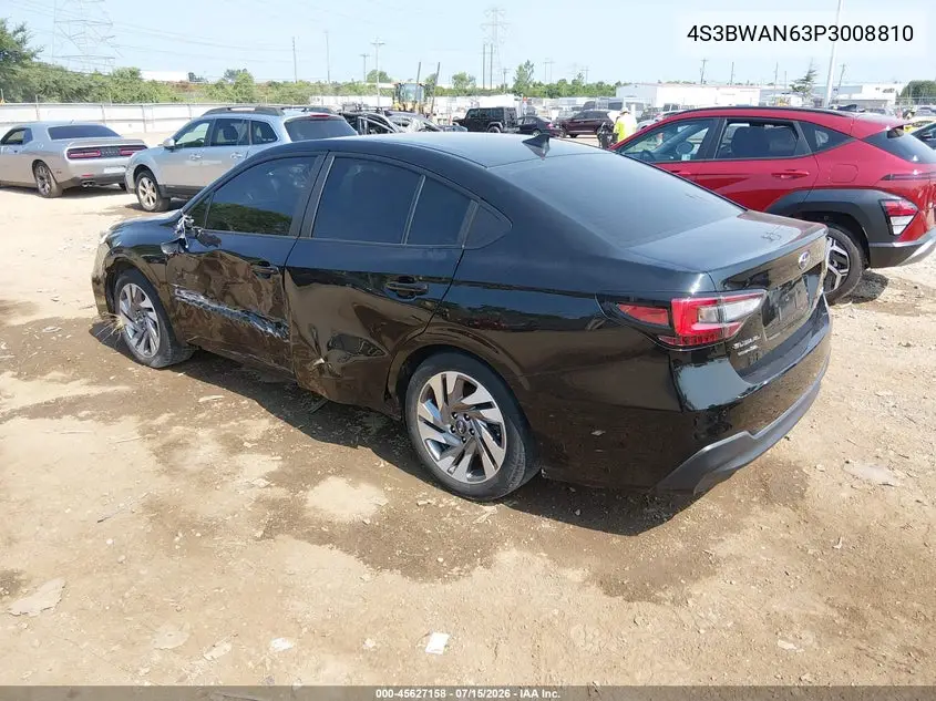 2023 Subaru Legacy Limited VIN: 4S3BWAN63P3008810 Lot: 45627158