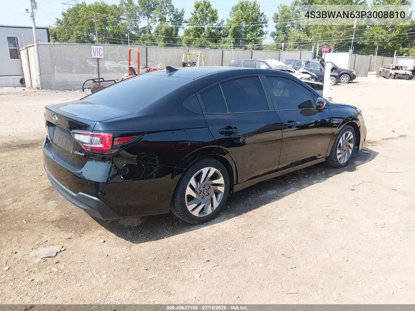2023 Subaru Legacy Limited VIN: 4S3BWAN63P3008810 Lot: 45627158