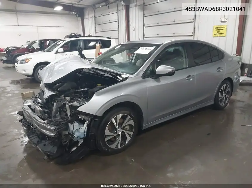 2024 Subaru Legacy Premium VIN: 4S3BWAD68R3021041 Lot: 45252928
