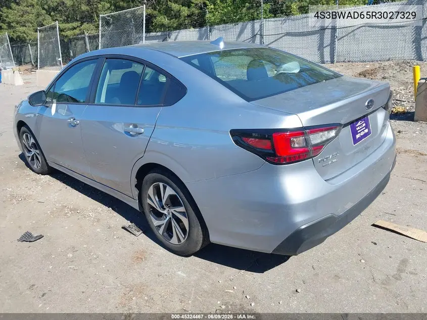 2024 Subaru Legacy Premium VIN: 4S3BWAD65R3027329 Lot: 45324467