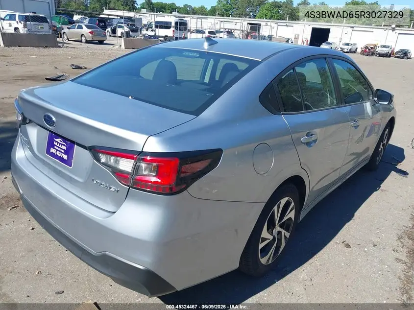 2024 Subaru Legacy Premium VIN: 4S3BWAD65R3027329 Lot: 45324467