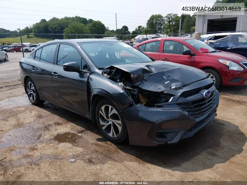 2024 Subaru Legacy Premium VIN: 4S3BWAC66R3014669 Lot: 45549239