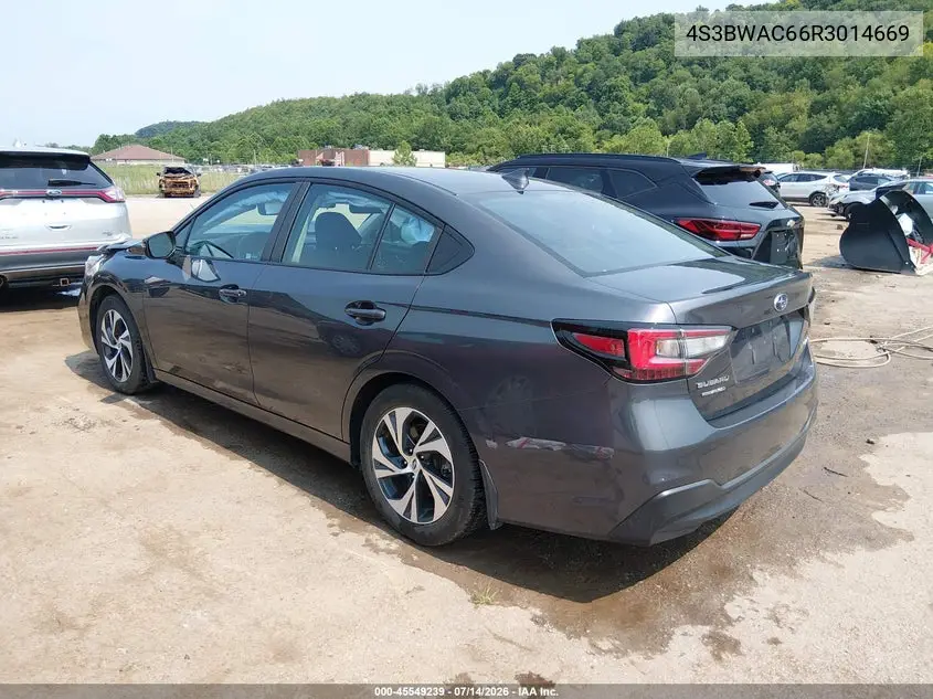2024 Subaru Legacy Premium VIN: 4S3BWAC66R3014669 Lot: 45549239