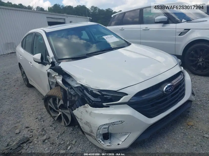 2025 Subaru Legacy Premium VIN: 4S3BWAF62S3017294 Lot: 45351899