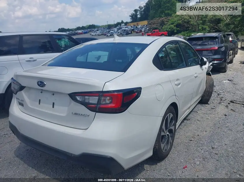 2025 Subaru Legacy Premium VIN: 4S3BWAF62S3017294 Lot: 45351899