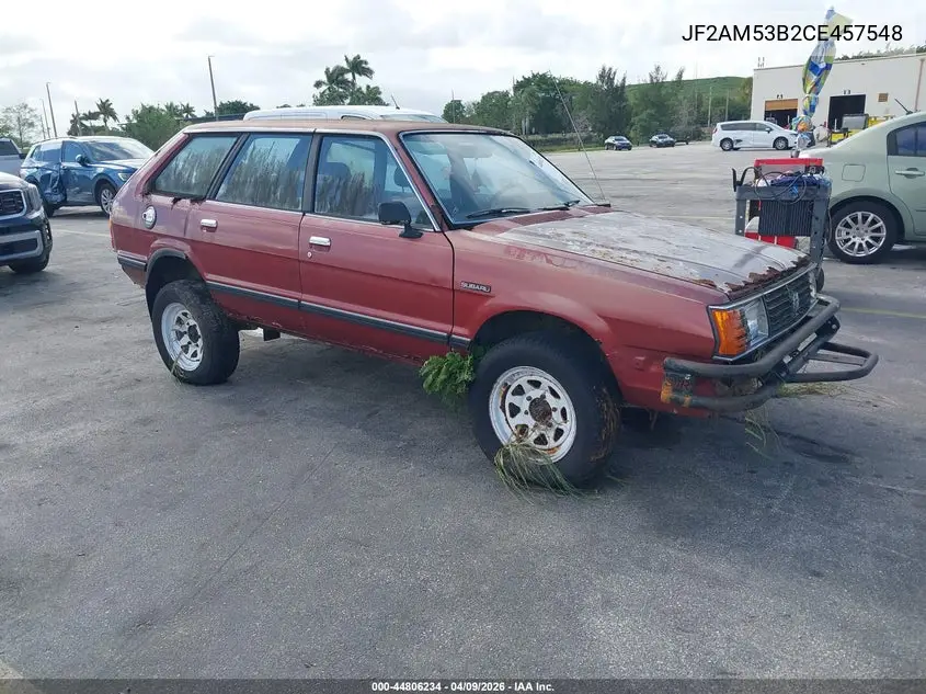 1982 Subaru Gl 4Wd VIN: JF2AM53B2CE457548 Lot: 44806234