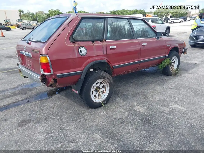 1982 Subaru Gl 4Wd VIN: JF2AM53B2CE457548 Lot: 44806234