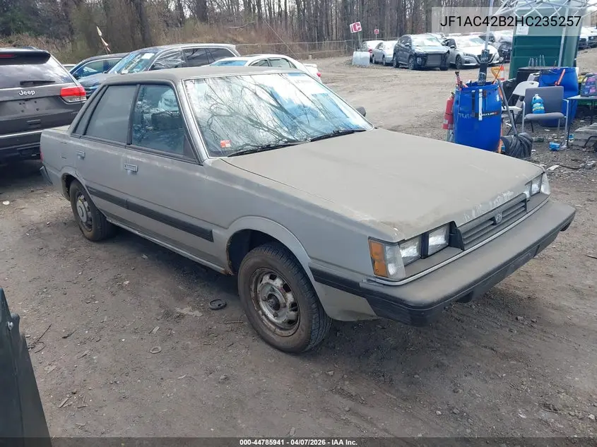 1987 Subaru Dl VIN: JF1AC42B2HC235257 Lot: 44785941