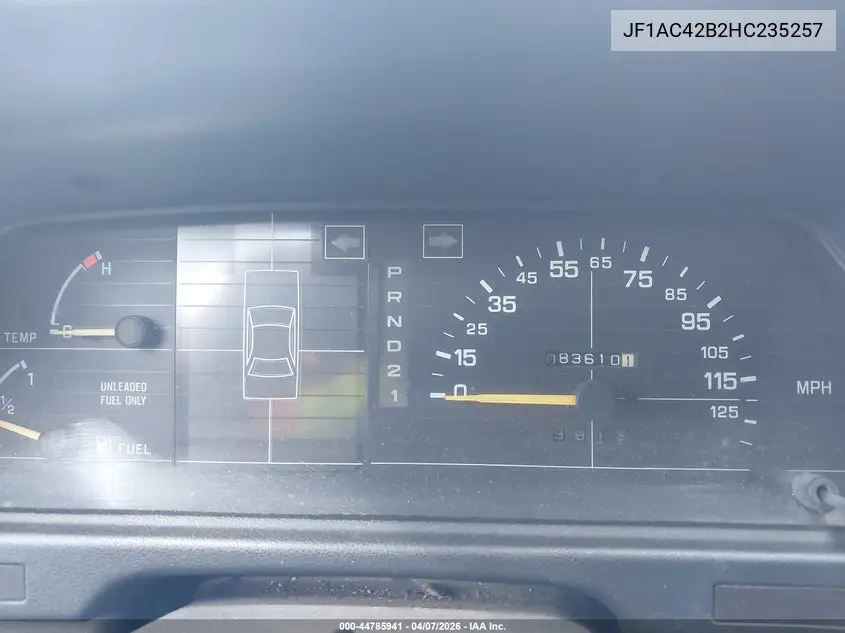 1987 Subaru Dl VIN: JF1AC42B2HC235257 Lot: 44785941