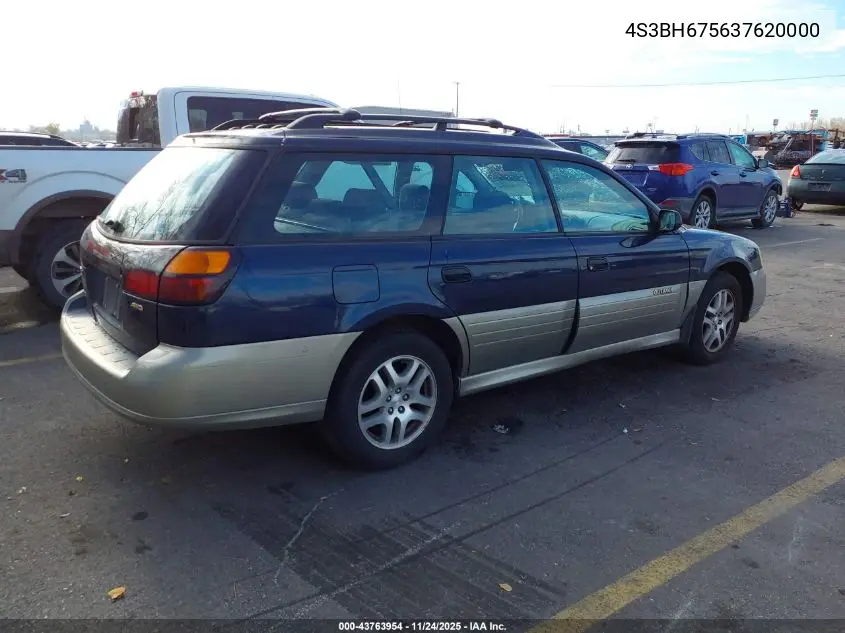 4S3BH675637620000 2003 Subaru Outback