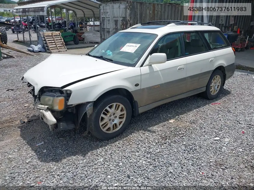2003 Subaru Outback H6-3.0 L.l. Bean Edition VIN: 4S3BH806737611983 Lot: 45689120