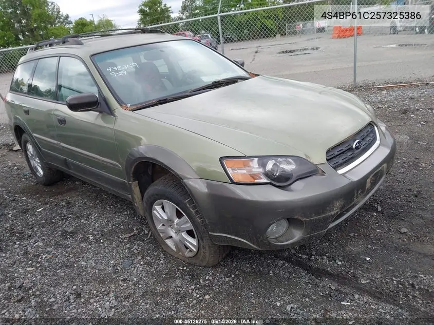 2005 Subaru Outback 2.5I VIN: 4S4BP61C257325386 Lot: 45126275