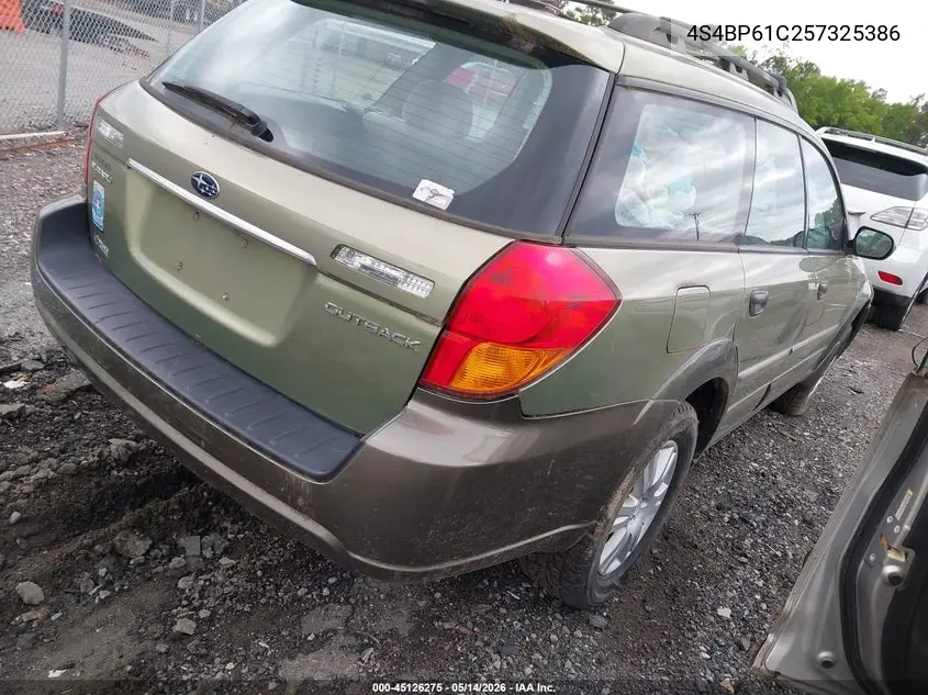 2005 Subaru Outback 2.5I VIN: 4S4BP61C257325386 Lot: 45126275