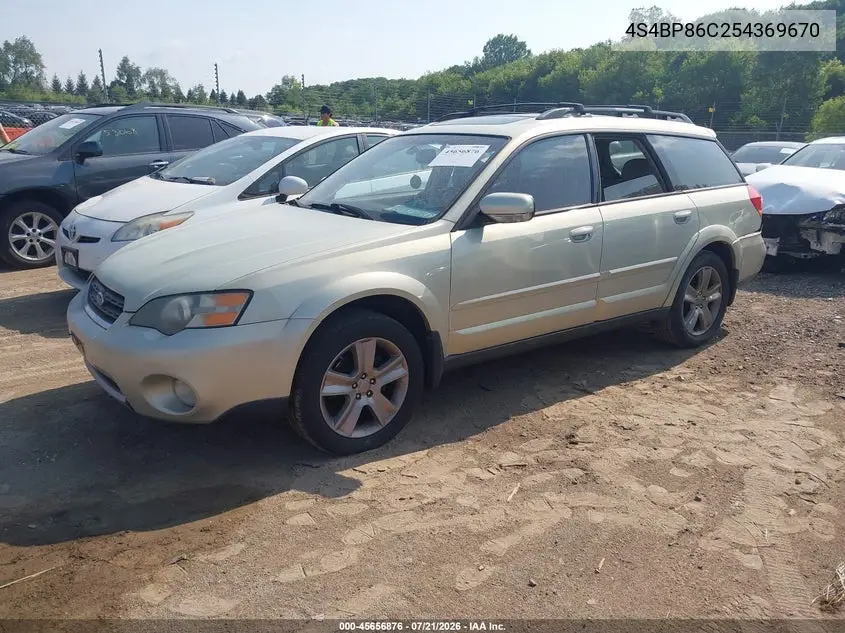 2005 Subaru Outback 3.0R L.l. Bean Edition VIN: 4S4BP86C254369670 Lot: 45656876