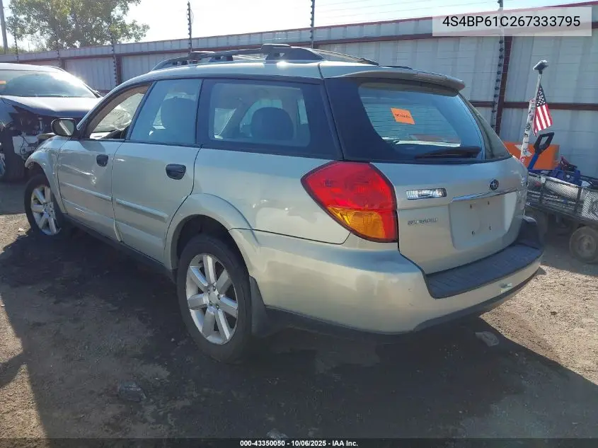 4S4BP61C267333795 2006 Subaru Outback 2.5I