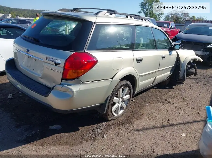 4S4BP61C267333795 2006 Subaru Outback 2.5I