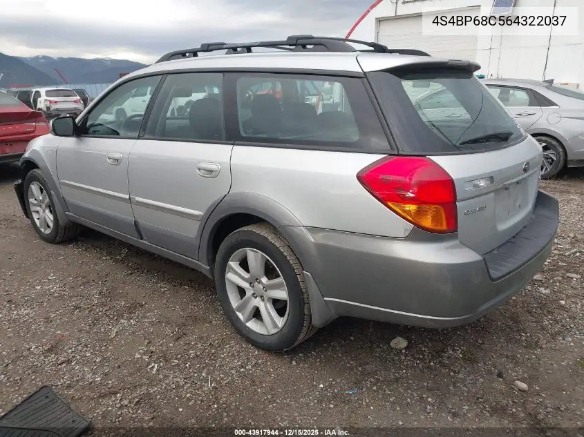 4S4BP68C564322037 2006 Subaru Outback 2.5Xt
