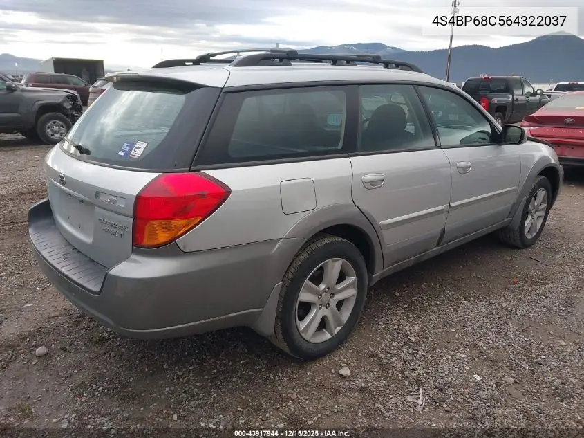 4S4BP68C564322037 2006 Subaru Outback 2.5Xt