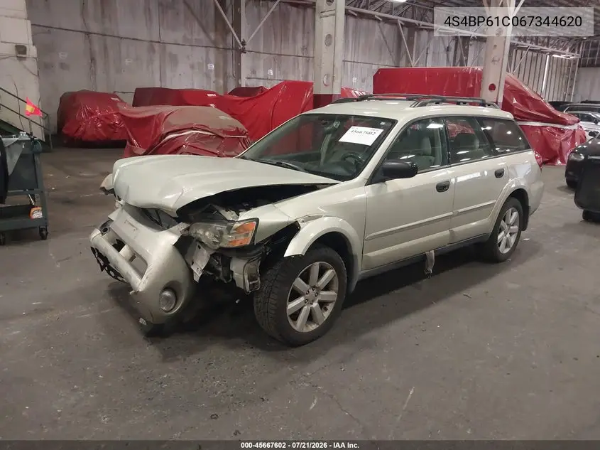 2006 Subaru Outback 2.5I VIN: 4S4BP61C067344620 Lot: 45667602