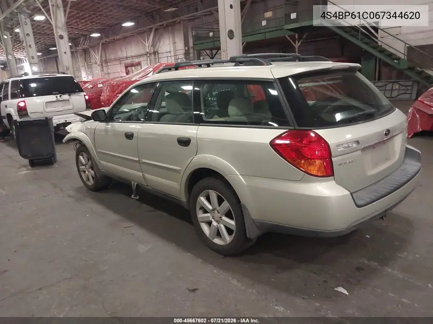 2006 Subaru Outback 2.5I VIN: 4S4BP61C067344620 Lot: 45667602