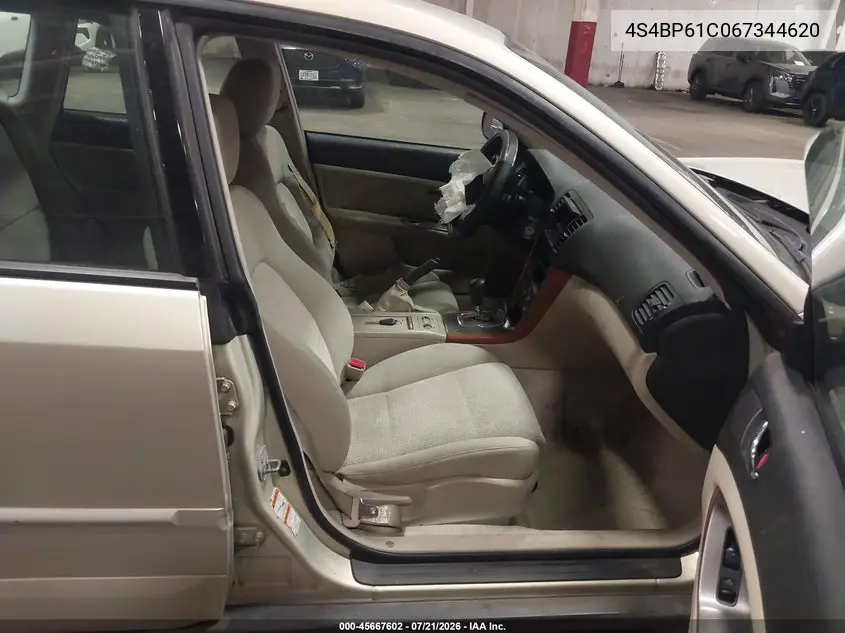 2006 Subaru Outback 2.5I VIN: 4S4BP61C067344620 Lot: 45667602