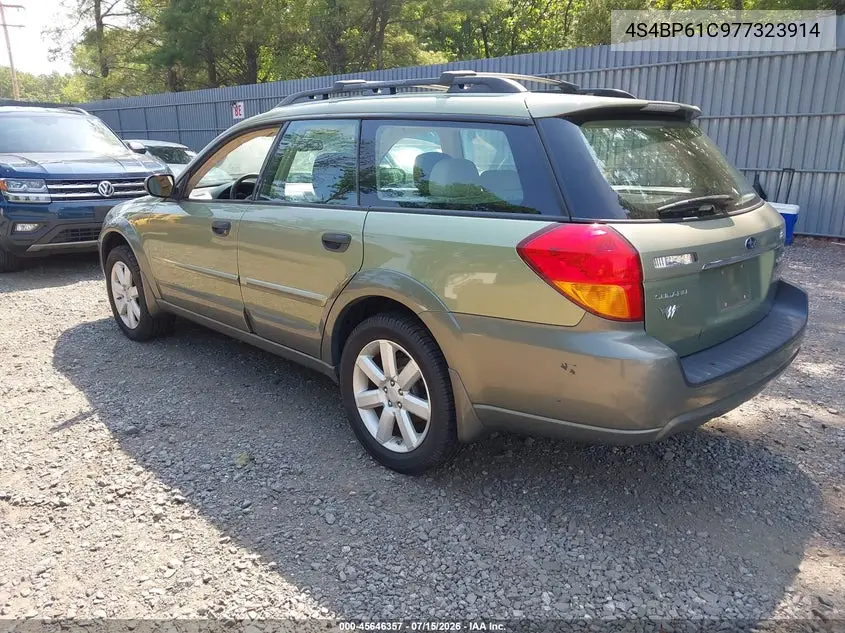 2007 Subaru Outback 2.5I VIN: 4S4BP61C977323914 Lot: 45646357