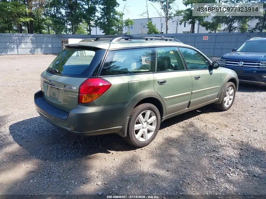 2007 Subaru Outback 2.5I VIN: 4S4BP61C977323914 Lot: 45646357
