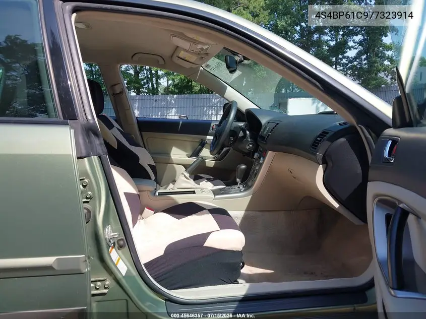 2007 Subaru Outback 2.5I VIN: 4S4BP61C977323914 Lot: 45646357