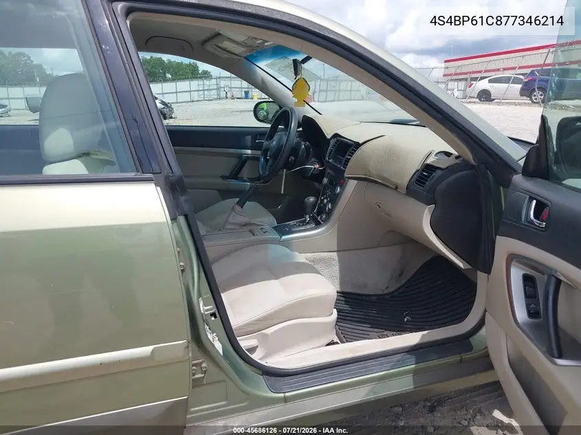 2007 Subaru Outback 2.5I/2.5I Basic/2.5I L.l. Bean Edition VIN: 4S4BP61C877346214 Lot: 45686126