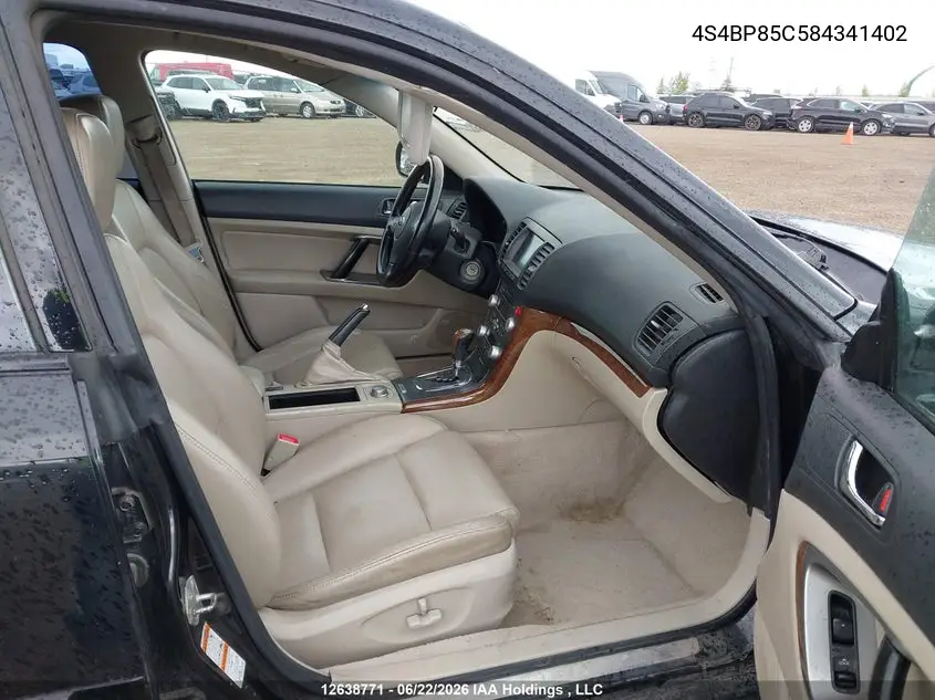 2008 Subaru Outback 3.0R VIN: 4S4BP85C584341402 Lot: 12638771