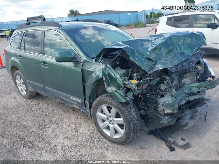 2010 Subaru Outback 3.6R Premium VIN: 4S4BRDGC0A2375376 Lot: 45362779