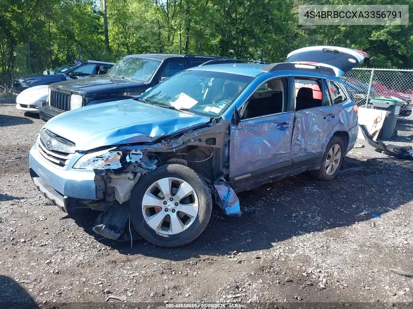 2010 Subaru Outback 2.5I Premium VIN: 4S4BRBCCXA3356791 Lot: 45558685