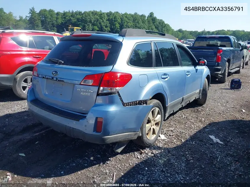 2010 Subaru Outback 2.5I Premium VIN: 4S4BRBCCXA3356791 Lot: 45558685