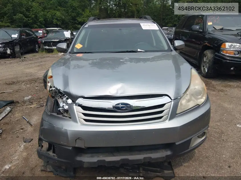 2010 Subaru Outback 2.5I Limited VIN: 4S4BRCKC3A3362102 Lot: 45636702