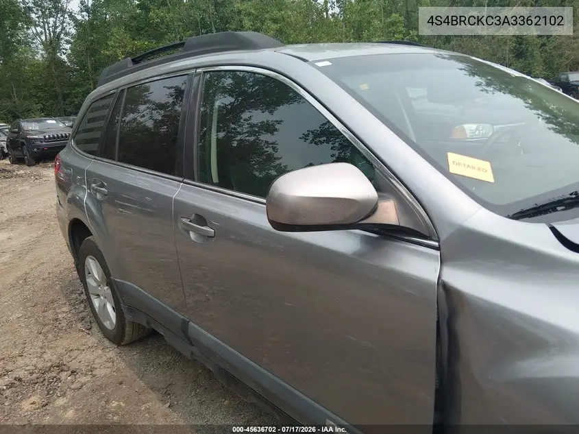 2010 Subaru Outback 2.5I Limited VIN: 4S4BRCKC3A3362102 Lot: 45636702