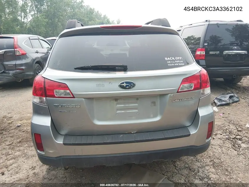 2010 Subaru Outback 2.5I Limited VIN: 4S4BRCKC3A3362102 Lot: 45636702