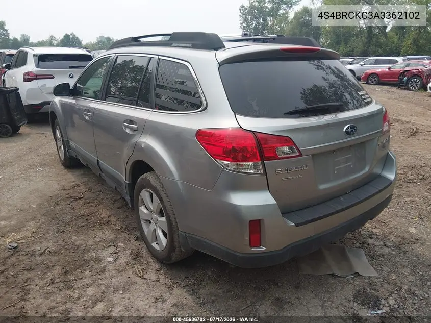 2010 Subaru Outback 2.5I Limited VIN: 4S4BRCKC3A3362102 Lot: 45636702