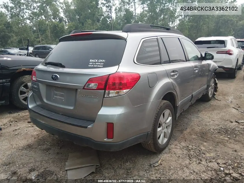 2010 Subaru Outback 2.5I Limited VIN: 4S4BRCKC3A3362102 Lot: 45636702