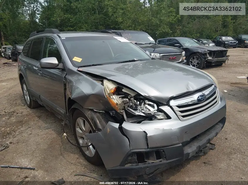 2010 Subaru Outback 2.5I Limited VIN: 4S4BRCKC3A3362102 Lot: 45636702