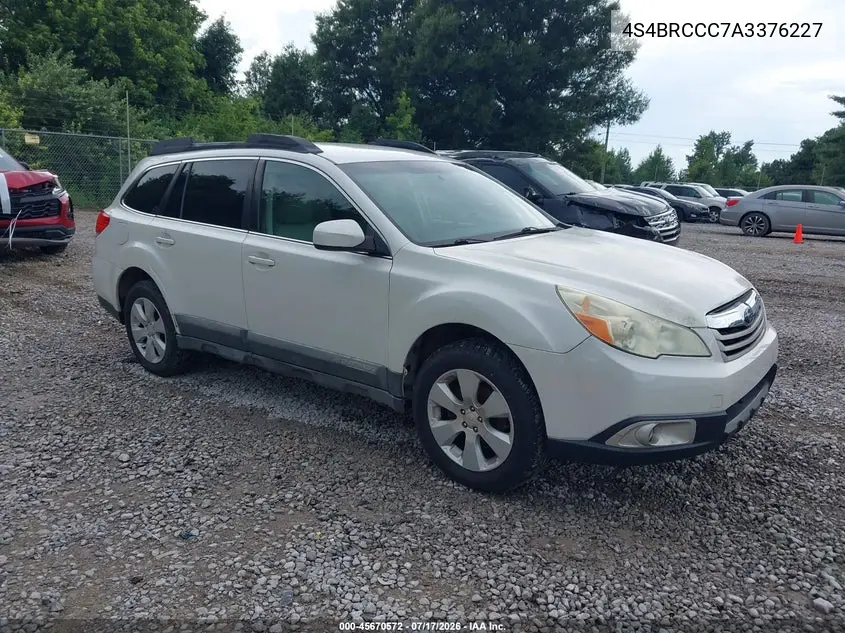 2010 Subaru Outback 2.5I Premium VIN: 4S4BRCCC7A3376227 Lot: 45670572