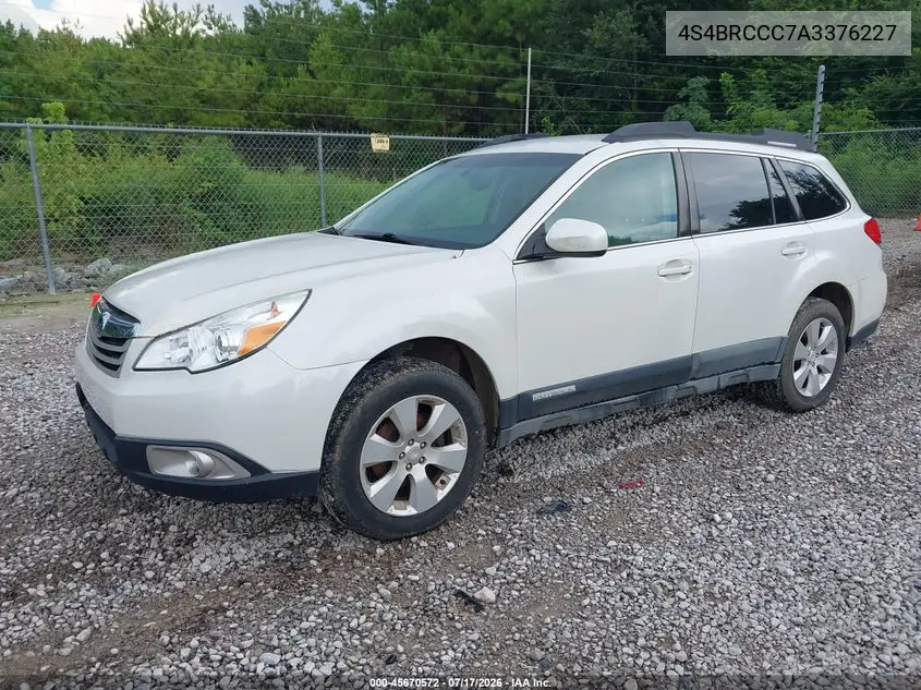 2010 Subaru Outback 2.5I Premium VIN: 4S4BRCCC7A3376227 Lot: 45670572