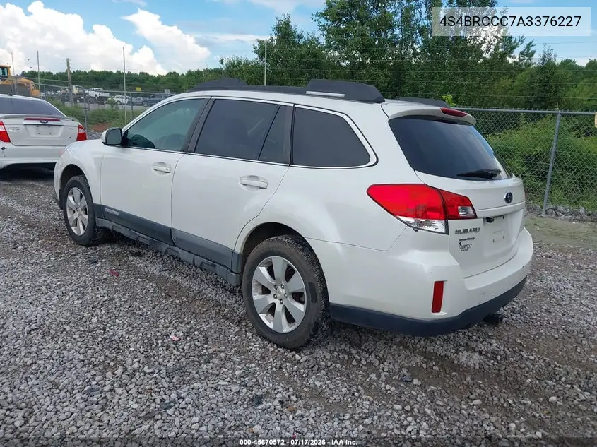 2010 Subaru Outback 2.5I Premium VIN: 4S4BRCCC7A3376227 Lot: 45670572