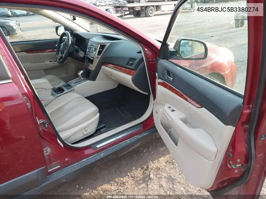 4S4BRBJC5B3380274 2011 Subaru Outback 2.5I Limited