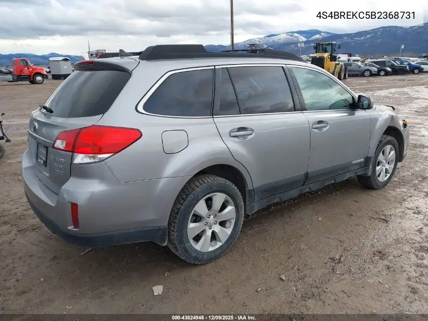 4S4BREKC5B2368731 2011 Subaru Outback 3.6R Limited