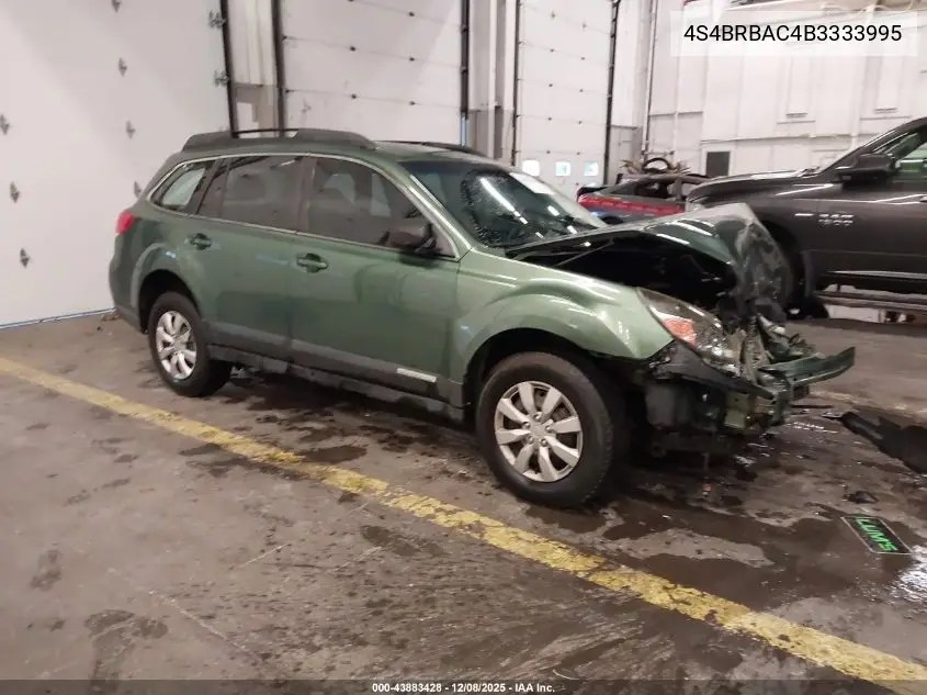 4S4BRBAC4B3333995 2011 Subaru Outback 2.5I