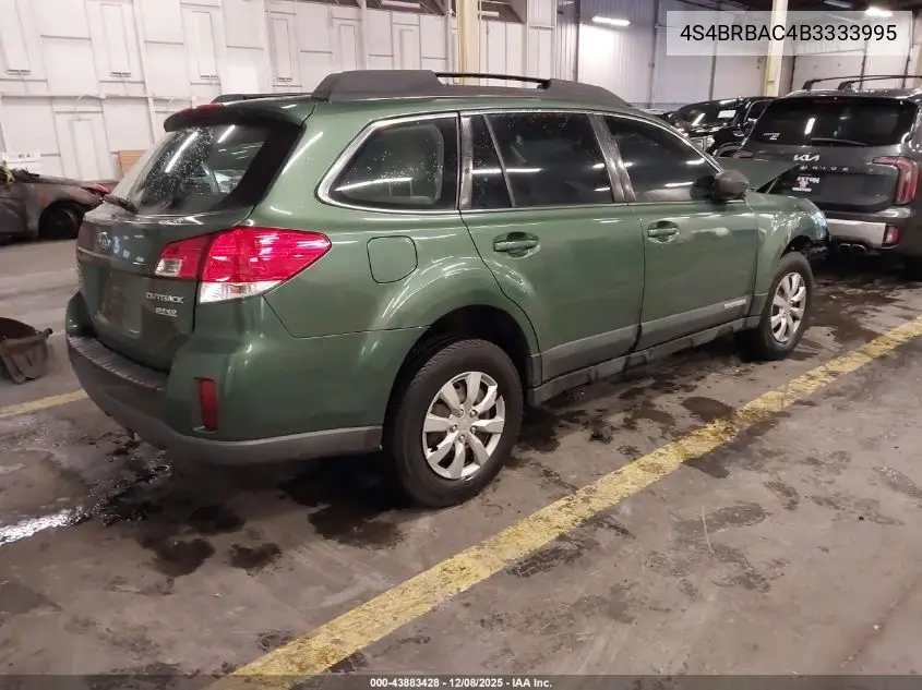 4S4BRBAC4B3333995 2011 Subaru Outback 2.5I