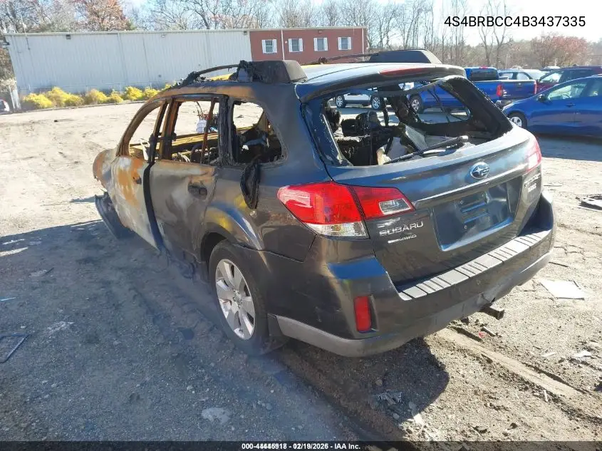 4S4BRBCC4B3437335 2011 Subaru Outback 2.5I Premium