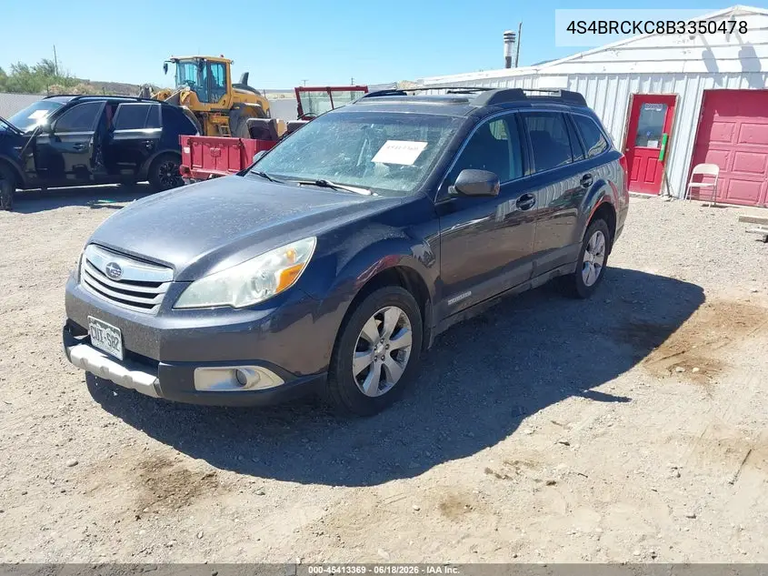 2011 Subaru Outback 2.5I Limited VIN: 4S4BRCKC8B3350478 Lot: 45413369
